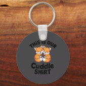 This Is Our Cuddle Shirt Cute Fox Couple  キーホルダー (正面)