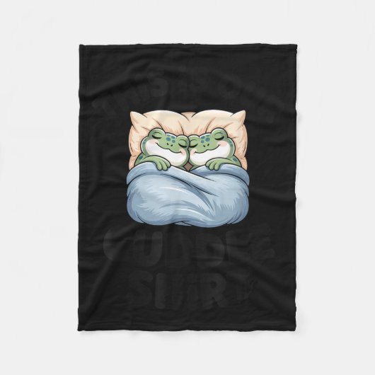 This Is Our Cuddle Shirt Cute Frog Couple  フリースブランケット (正面)