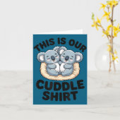 This Is Our Cuddle Shirt Cute Koala Couple カード (黄色い花)