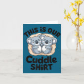 This Is Our Cuddle Shirt Cute Koala Couple  カード (黄色い花)