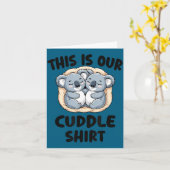 This Is Our Cuddle Shirt Cute Koala Couple  カード (黄色い花)