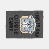 This Is Our Cuddle Shirt Cute Koala Couple フリースブランケット (正面(横))