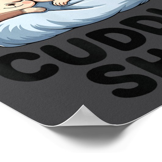 This Is Our Cuddle Shirt Cute Monkeys  ポスター (角)