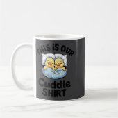 This Is Our Cuddle Shirt Cute Romantic Duck Couple コーヒーマグカップ (左)