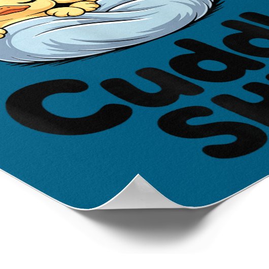 This Is Our Cuddle Shirt Cute Romantic Duck Couple ポスター (角)