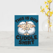 This Is Our Cuddle Shirt Cute Sheep Couple  カード (黄色い花)