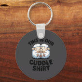 This Is Our Cuddle Shirt Cute Sheep Couple  キーホルダー (正面)