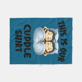 This Is Our Cuddle Shirt Cute Snuggly Bee Couple  フリースブランケット (正面(横))
