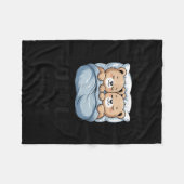 This Is Our Cuddle Shirt Cute Teddy Bear Couple  フリースブランケット (正面(横))