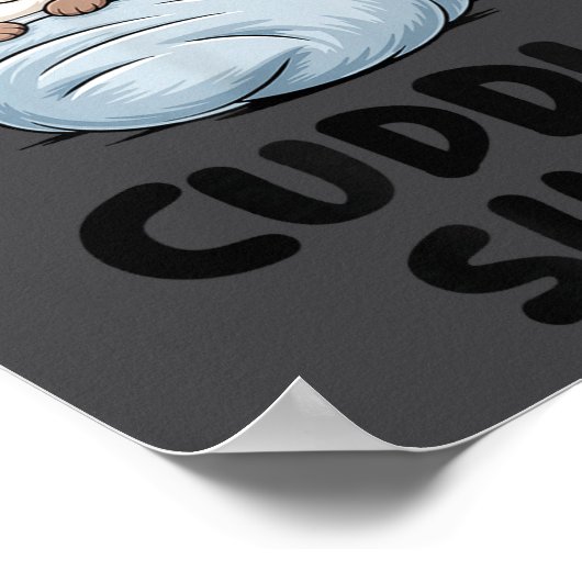 This Is Our Cuddle Shirt Otter Couple Cute  ポスター (角)