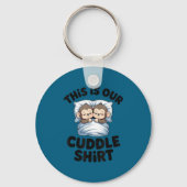 This Is Our Cuddle Shirt Sleeng Monkey Couple  キーホルダー (正面)