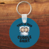 This Is Our Cuddle Shirt Sleeng Monkey Couple  キーホルダー (正面)