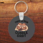 This Is Our Cuddle Shirt Sweet Beavers In Love  キーホルダー (正面)
