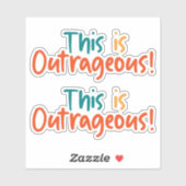 This Is Outrageous Funny  シール (シート)