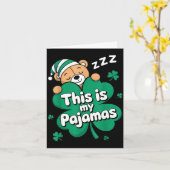 This is pajamas st patricks day teddy bear hug カード (黄色い花)