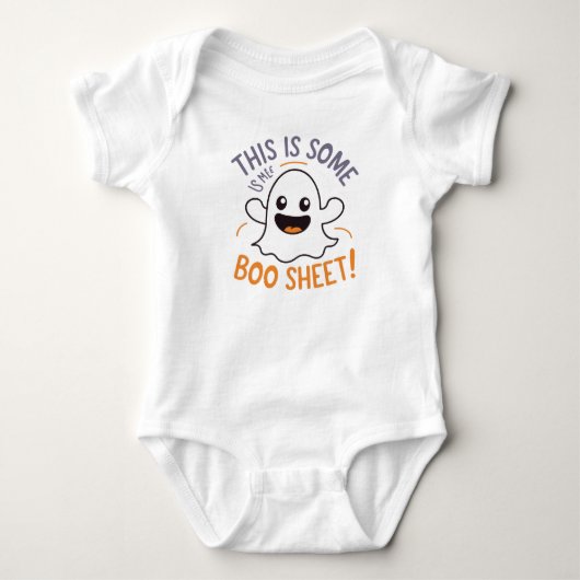 This-Is-Some-Boo-Sheet お化け ベビーボディスーツ (正面)