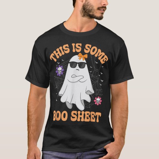 This Is Some Boo Sheet Angry Ghost Halloween Men  Tシャツ (正面)