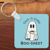 This is some boo-sheet ghost boo with coffee キーホルダー (正面)