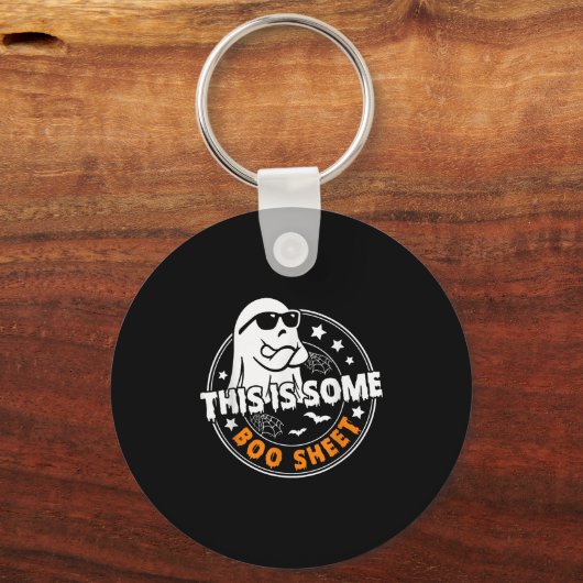 This Is Some Boo Sheet Ghost Funny Retro Halloween キーホルダー (正面)