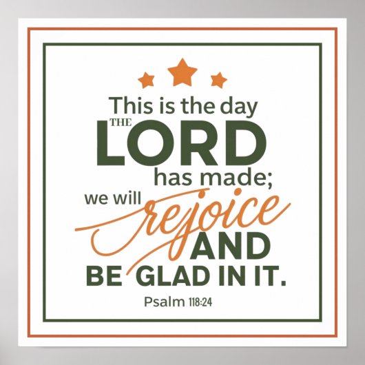 This Is The Day LORD Has Made Rejoice And Be Glade ポスター (正面)