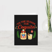 This Is The Season For Coquito Funny Boricua Xmas カード (正面)