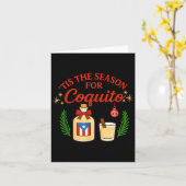 This Is The Season For Coquito Funny Boricua Xmas  カード (黄色い花)