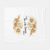 This Is The Season Pine Design Holiday Christmas C フリースブランケット (正面(横))