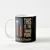 This Is The Turning Int Patriotic Faith Usa コーヒーマグカップ (左)