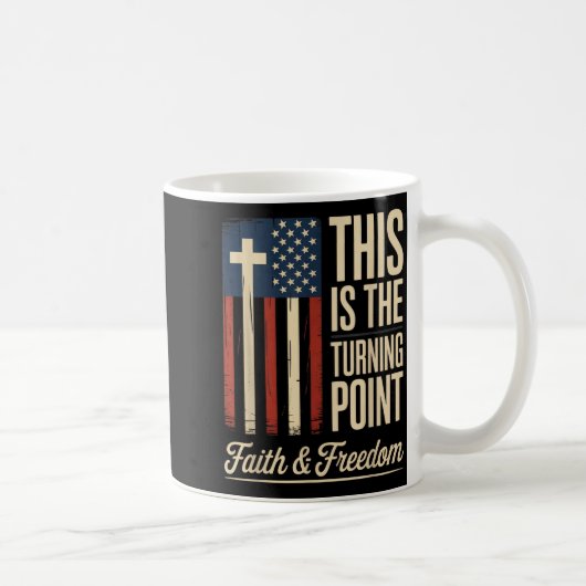 This Is The Turning Int Patriotic Faith Usa コーヒーマグカップ (右)