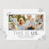 This Is Us ホリデー フォト カード 偽のシルバー (正面/裏面)