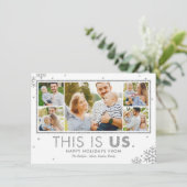 This Is Us ホリデー フォト カード 偽 シルバー (スタンド正面)