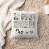 『This is Us』家族名 フォト コラージュ クッション (ブランケット)