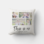 『This is Us』家族名 フォト コラージュ クッション (正面)