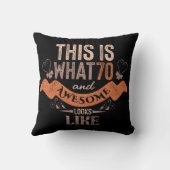 This is what 70 and awesome looks like quote クッション (裏面)