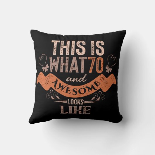 This is what 70 and awesome looks like quote クッション (裏面)