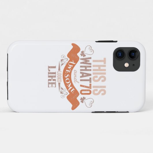 This is what 70 and awesome looks like quote Case-Mate iPhoneケース (裏面(横))