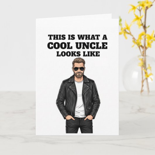 This Is What a Cool Uncle Looks Like カード (黄色い花)