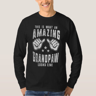This Is What An Amazing Grandpaw Looks Like Humor  Tシャツ