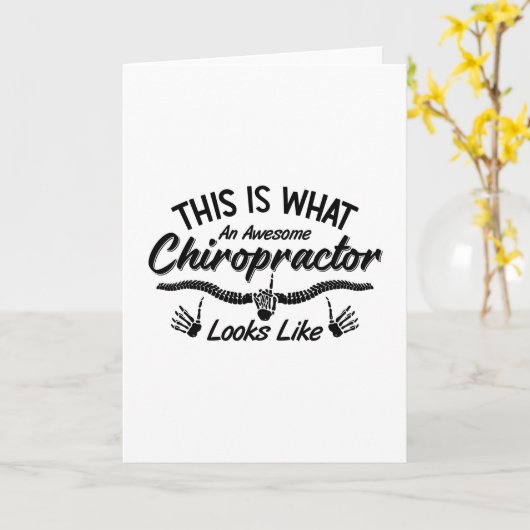 This Is What An Awesome Chiropractor Chiro Spine カード (黄色い花)