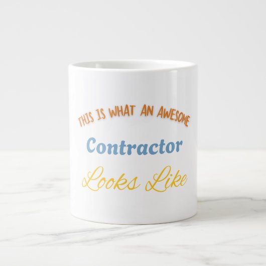 This Is What An Awesome Contractor Looks Like ジャンボコーヒーマグカップ (正面)