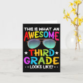 This Is What An Awesome Cute Third Grade Looks Lik カード (黄色い花)