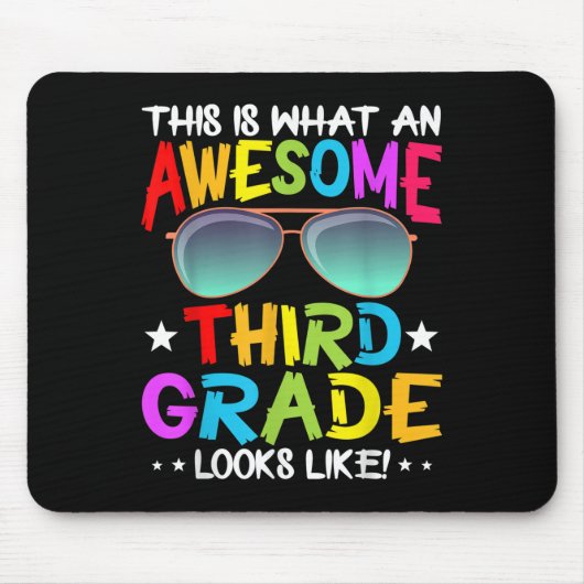 This Is What An Awesome Cute Third Grade Looks Lik マウスパッド (正面)