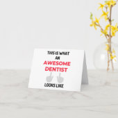 This Is What An Awesome Dentist Looks Like 2 カード (黄色い花)