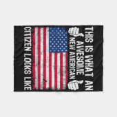 This Is What An Awesome New American Citizen Looks フリースブランケット (正面(横))