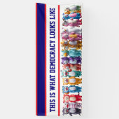 This is What Democracy Looks Like Protest 横断幕 (縦)