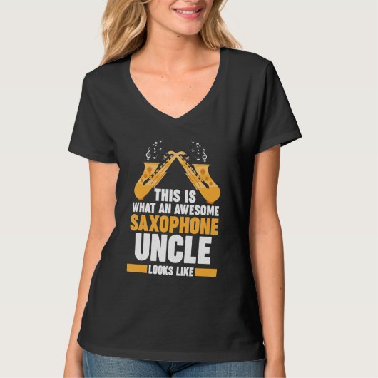 this is what saxophone uncle music tシャツ (正面)