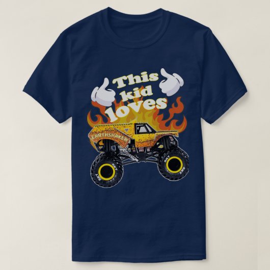 This kid loves Earth shaker Monster Truck lovers Tシャツ (デザイン正面)