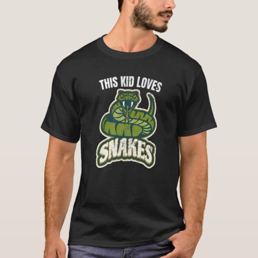 This Kid Loves Snakes Snake Quote Viper Graphic Tシャツ (正面)