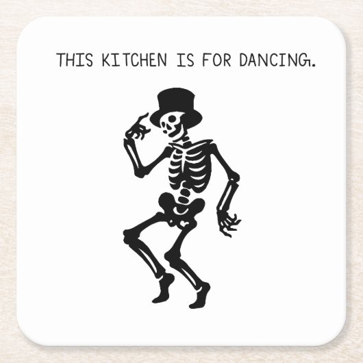 This Kitchen is for Dancing スクエアペーパーコースター (正面)