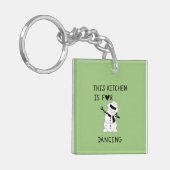 This Kitchen is for dancing snowman キーホルダー (正面左)